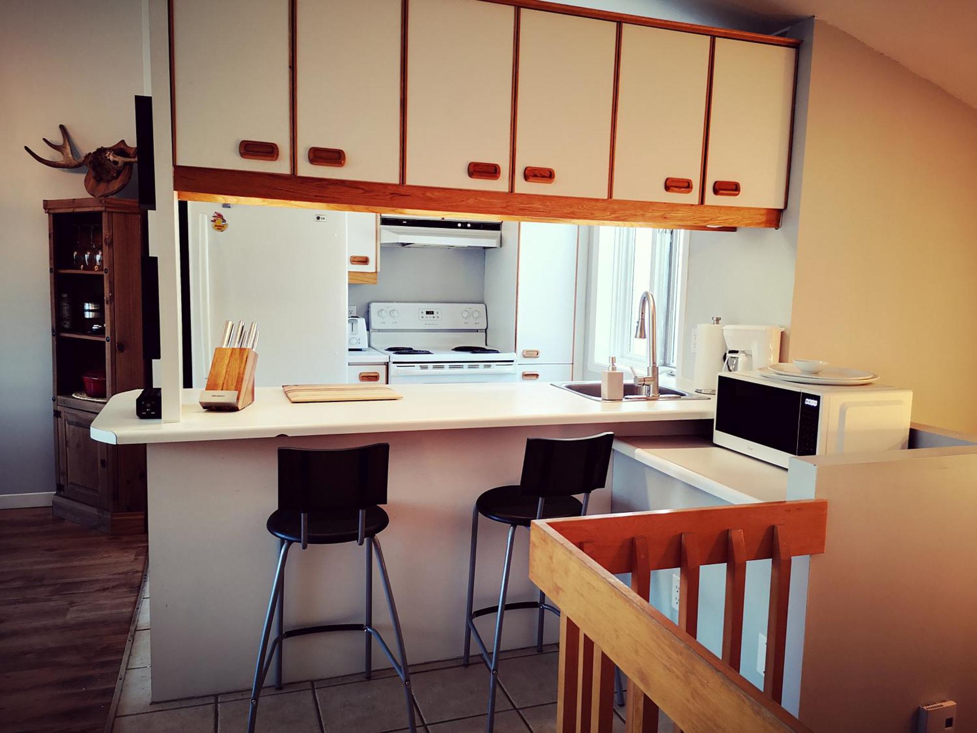 Condo Sur 2 Niveaux Avec Magnifique Vue Sur La Montagne Stoneham Extérieur photo
